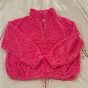 No Boundaries Pink Teddy Jacket